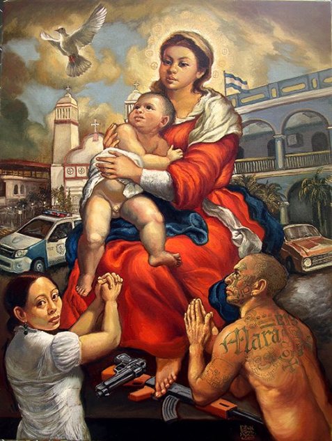Patrick McGrath Muñiz - Virgen Pacificadora, 18x24 Oil on canvas 2013 Private collection